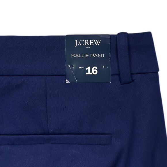J. Crew Factory Kallie Pants Navy Blue Straight Leg Trousers Women's Size 16 NWT - Picture 4 of 9